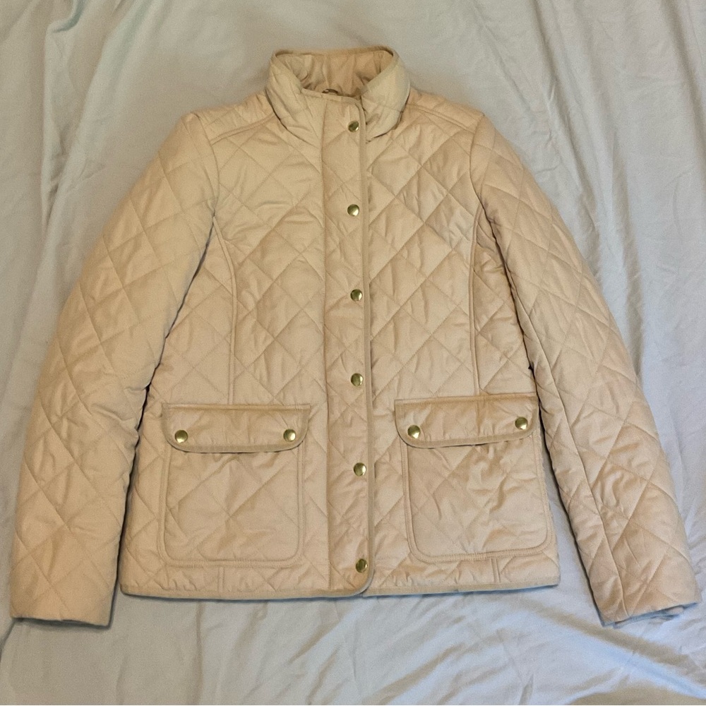 J. Crew Women's Quilted Jacket - Cream